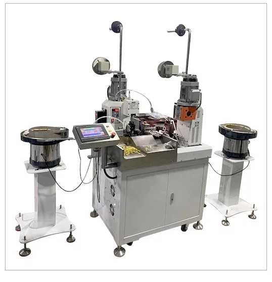 Máquina Automática de Crimpagem Vibratória de Cabeça Dupla - Máquina Automática de Crimpar Fios